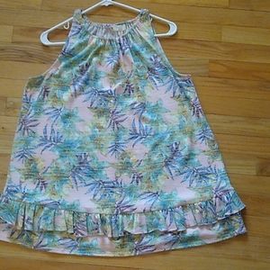 Ruffled swing tank top